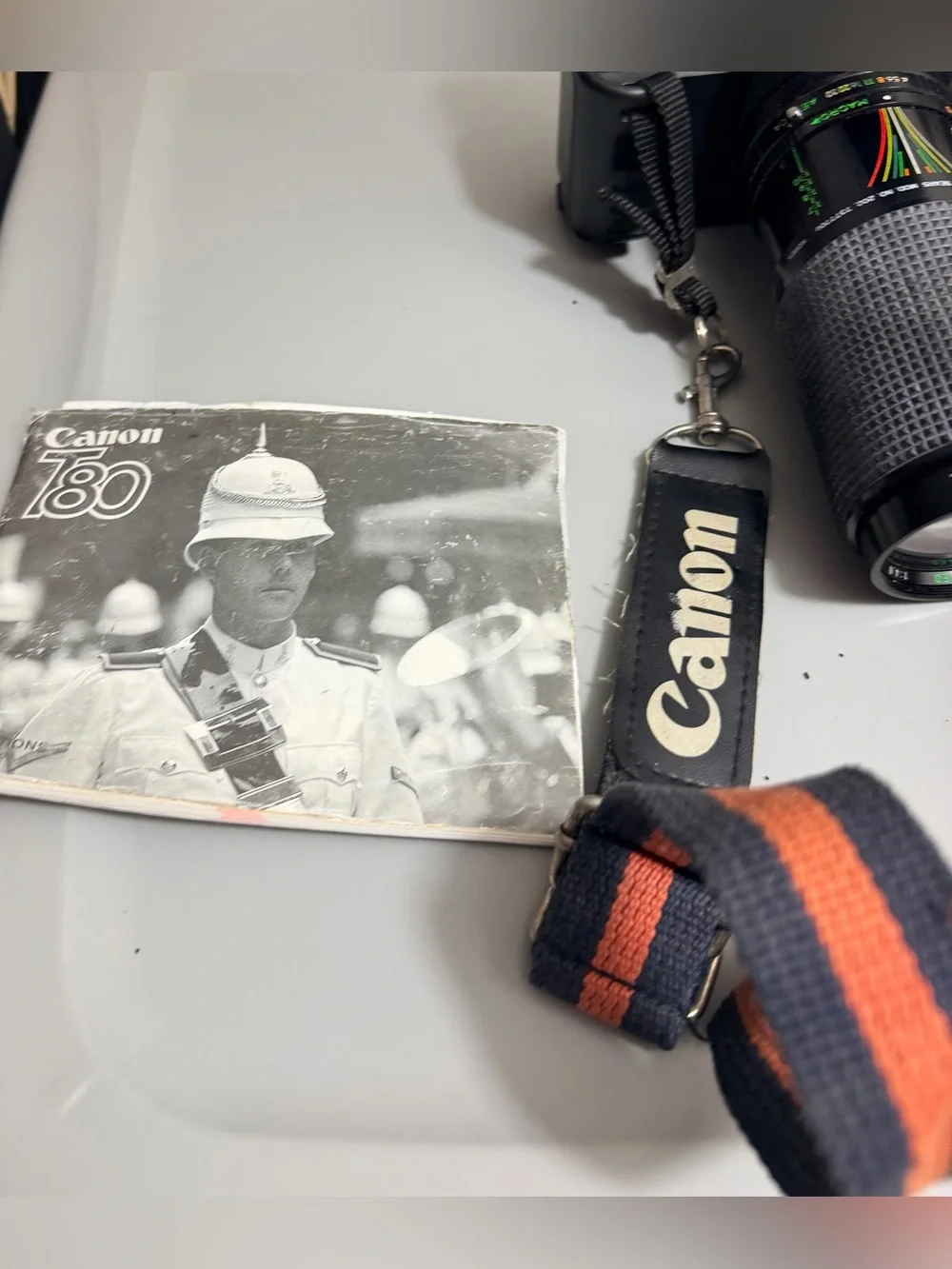 Vintage Canon T80 With a 244T Speedlite Flash Unit Zoom Lens AC 35-70*Read*